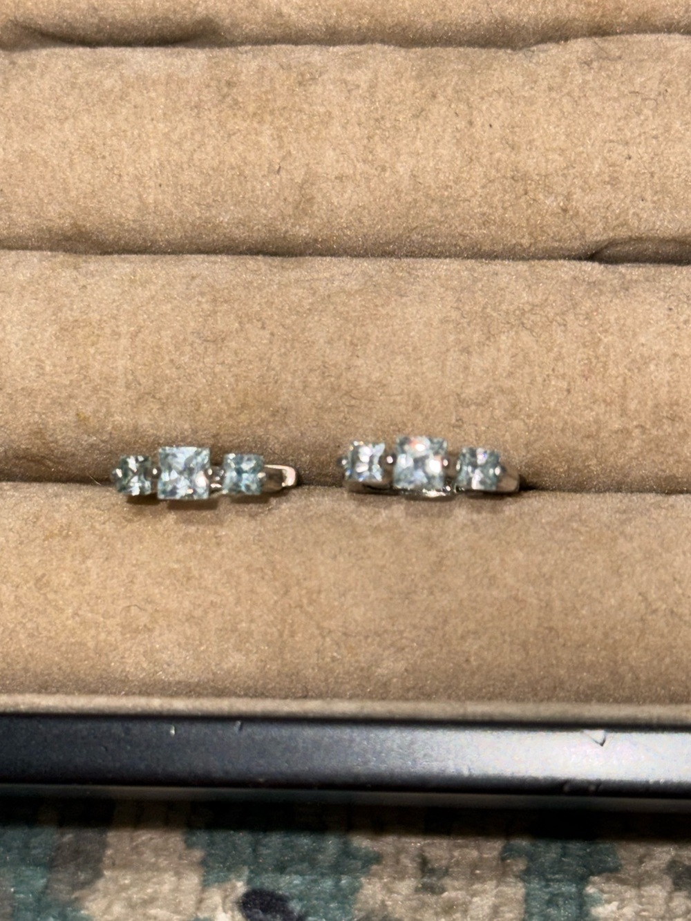 Sterling silver and cubic zirconia earrings